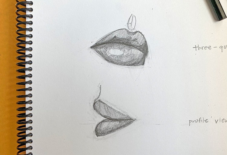 How to Draw Realistic Lips StepbyStep in 3 Different Ways  Artezacom