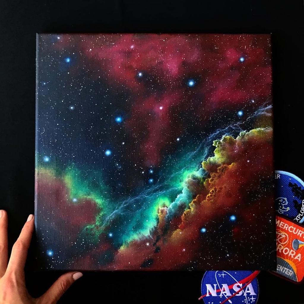 Artist Creates Fantastic Abstract Paintings of Colorful Galaxies