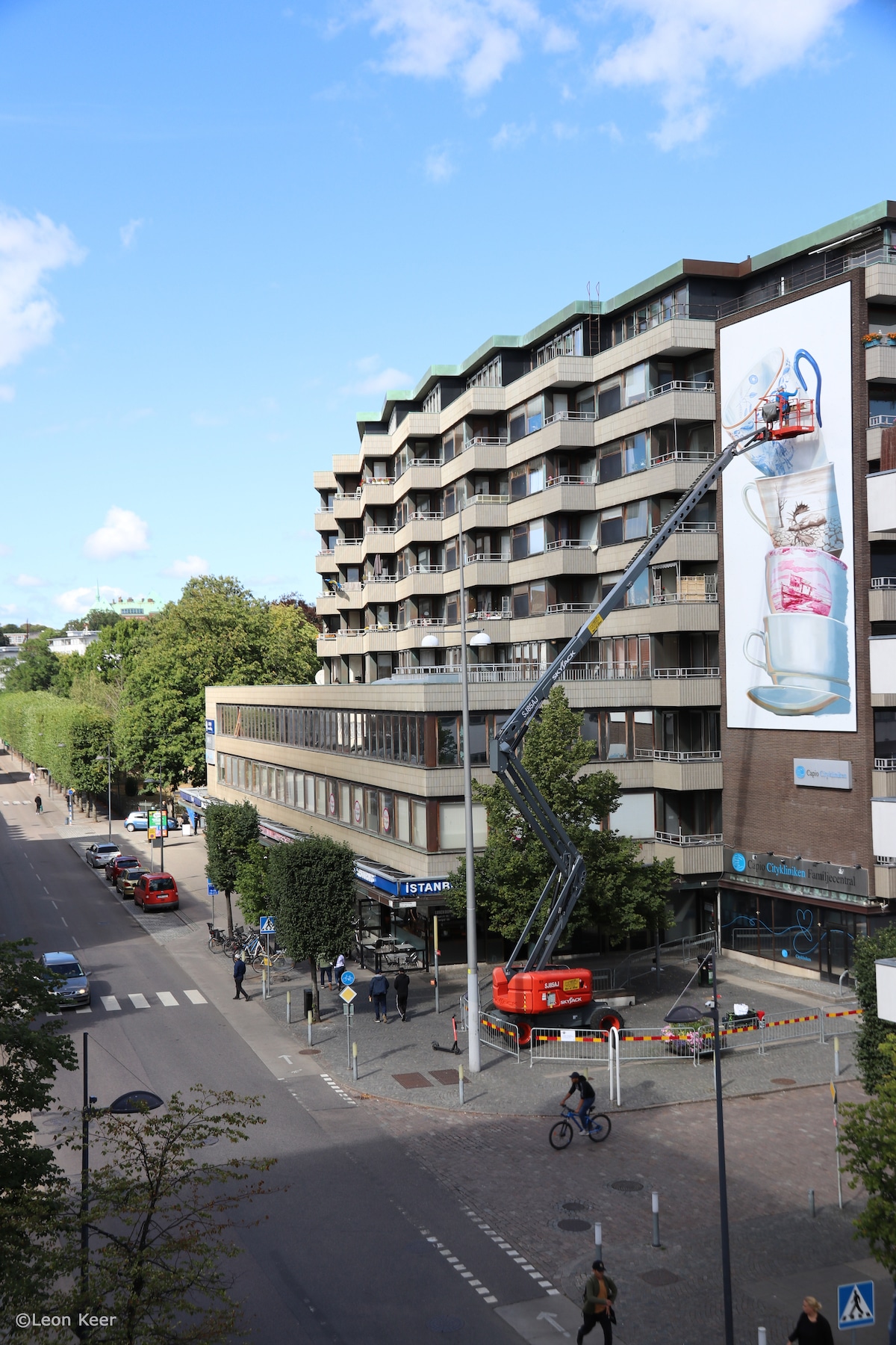 Work in Progress on Mural in Sweden by Leon Keer