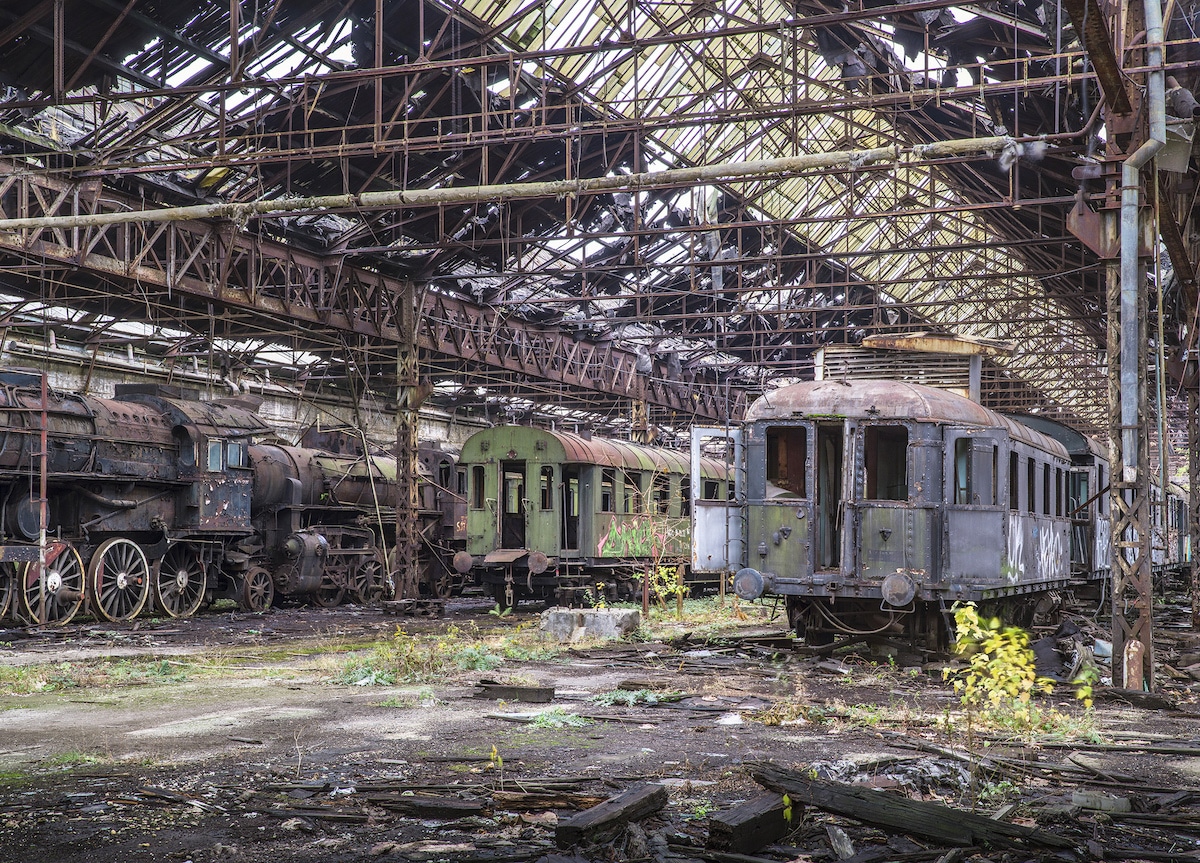 Abandoned Train Station and Tracks