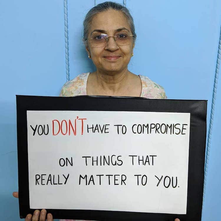 Mom Holding Sign With Advice