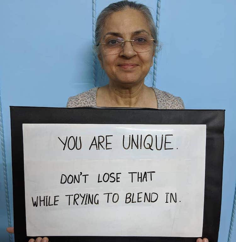 Mom Holding Sign With Advice