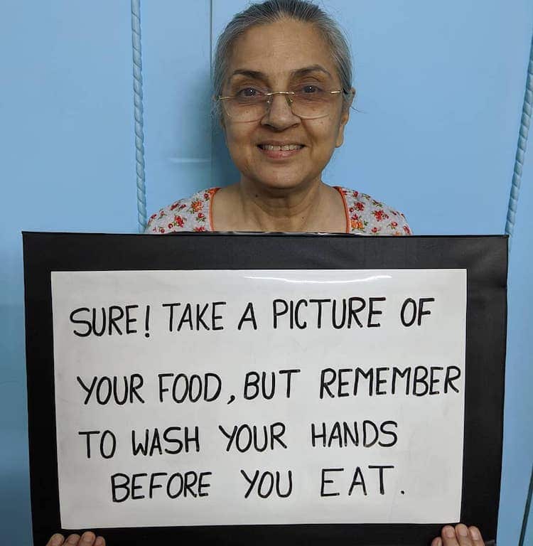 Mom Holding Sign With Advice