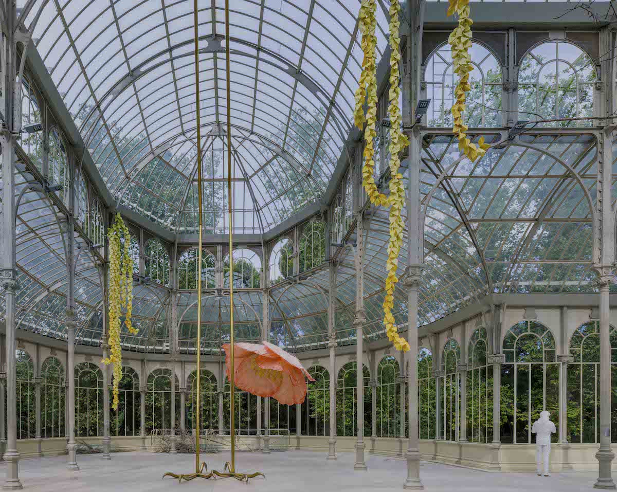 flores de Petrit Halilaj en el palacio de cristal