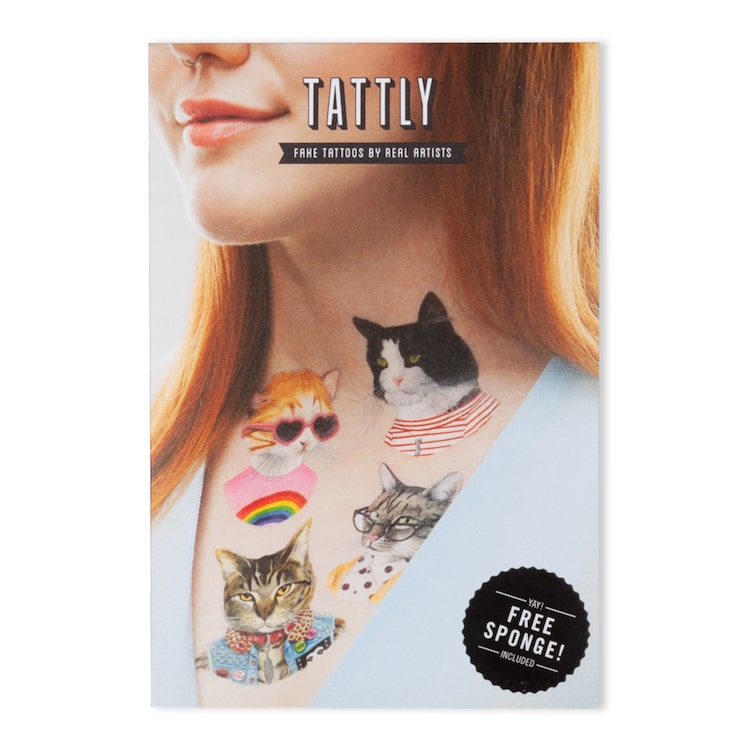 Tatuajes temporales de gatos de Tattly