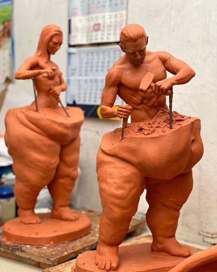 Figurative Sculptures by Victor Hugo