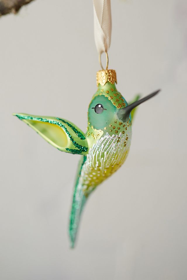 Glass Hummingbird Ornament