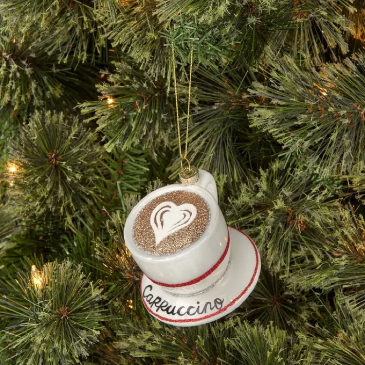 Glass Cappuccino Ornament