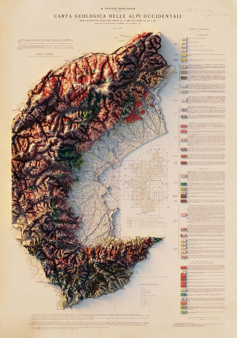 Cartographer Transforms Vintage Maps Into D Relief Maps Showing Elevation My Modern Met