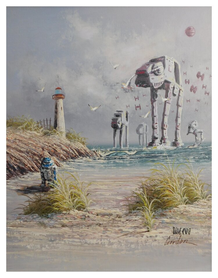 Artist Gives Forgotten Thrift Store Paintings a Star Wars Twist