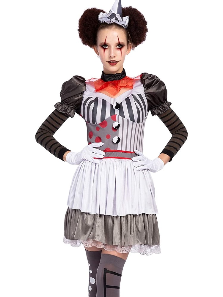 Women's Scary Clown Halloween Costume on Amazon