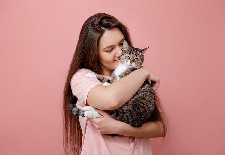 cat and owner photography