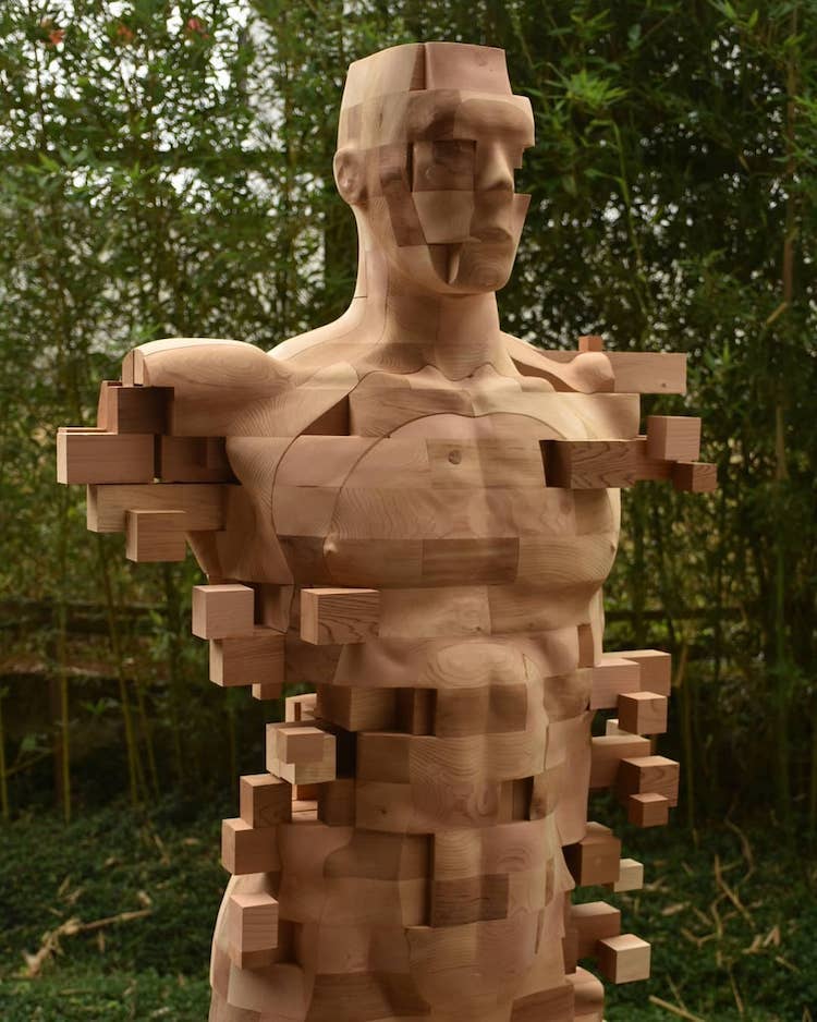 Wooden Sculpture by Han Hsu Tung