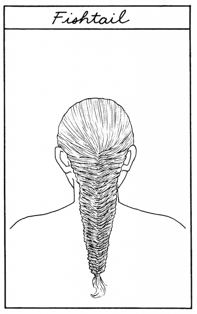 Easy Back View of a French Braid Drawing Graziano Foxys1977