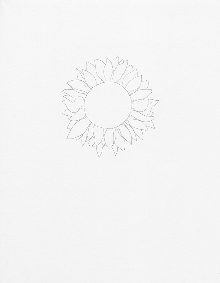 como dibujar un girasol