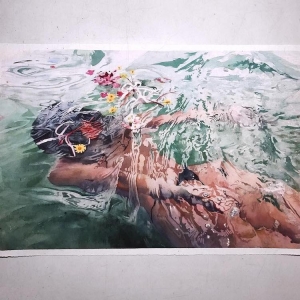 Exquisite Watercolor Paintings Capture The Shimmering Sight Of Swimmers Enjoying The Water My