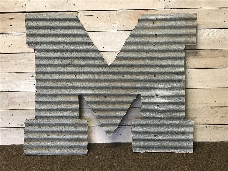 Tin Metal Alphabet sign 