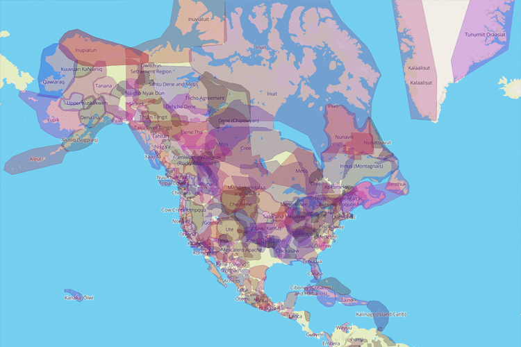 Native Land Mapa de pueblos indigenas