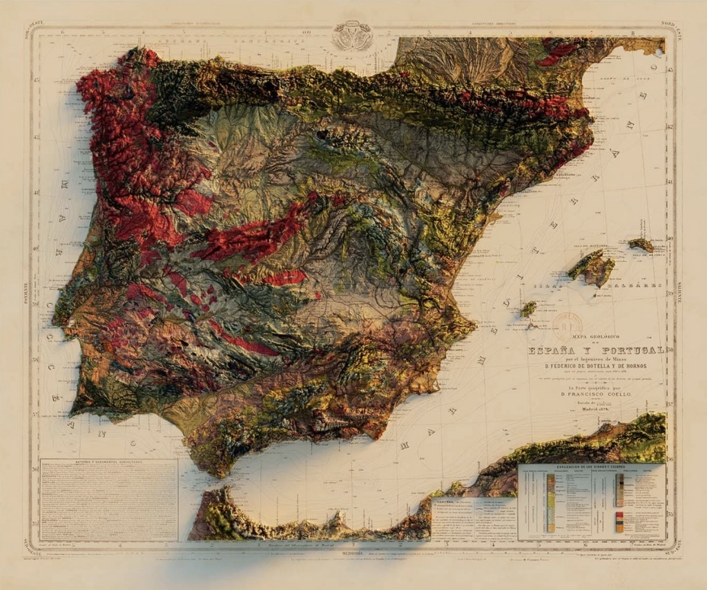 Cartographer Transforms Vintage Maps Into 3D Relief Maps Showing ...