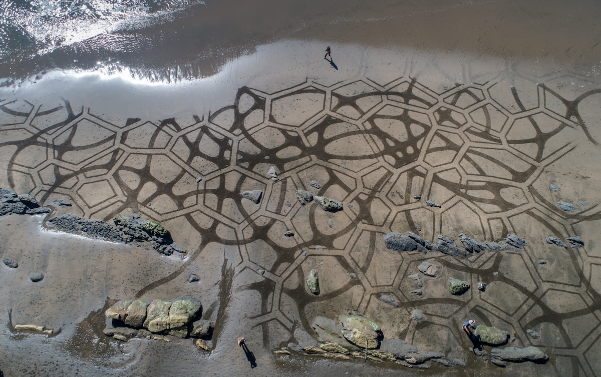 arte en la playa por Andres Amador