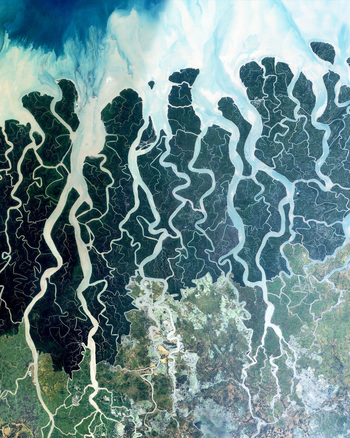 vista aerea de Sundarbans