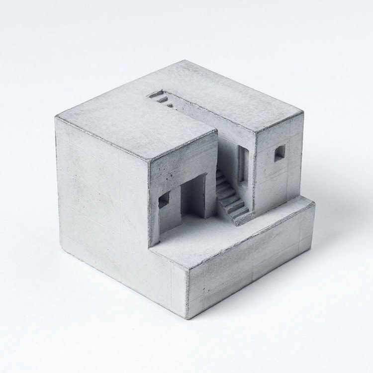 Gray Concrete House Model