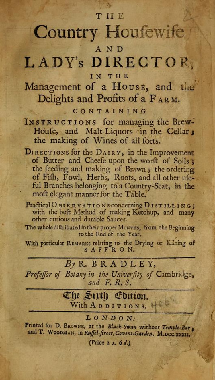 COuntry Housewife 18th Century Cookbook