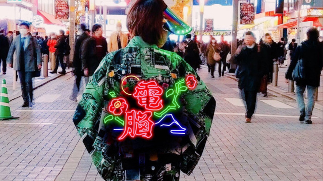 Cyberpunk Backpack with Neon Lights