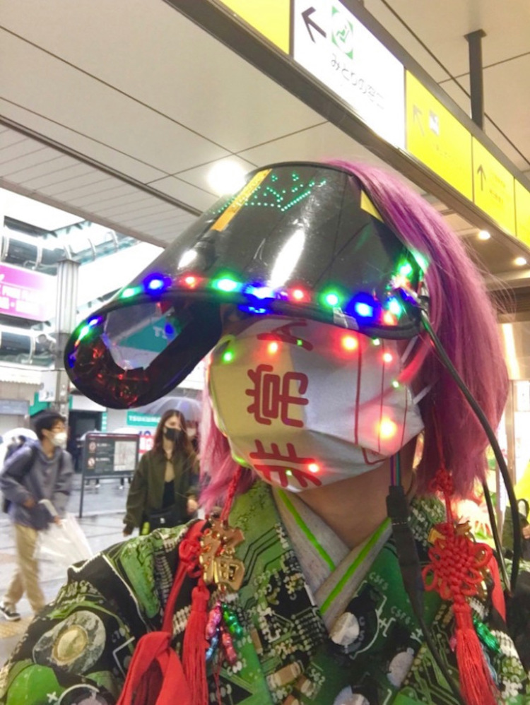 Cyberpunk Backpack with Neon Lights