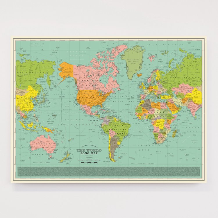 Dorothy World Song Map Poster