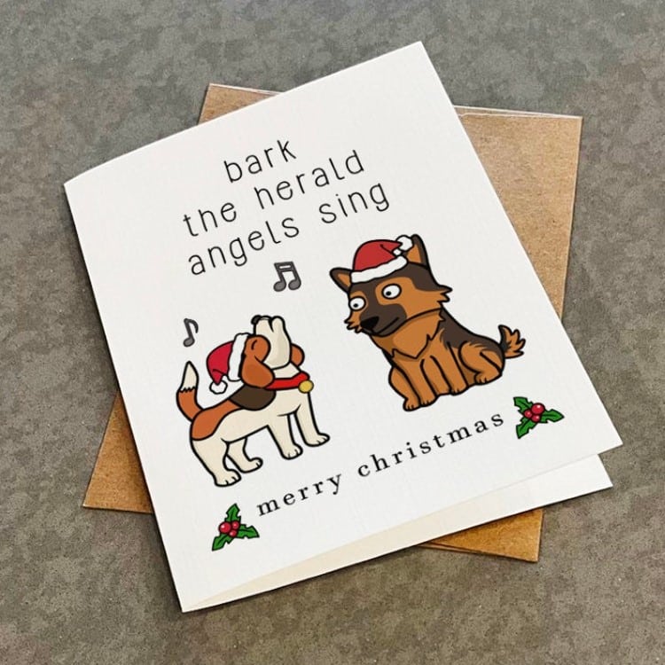 Funny Dog Christmas Card