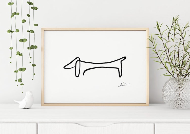 Picasso Dog Print