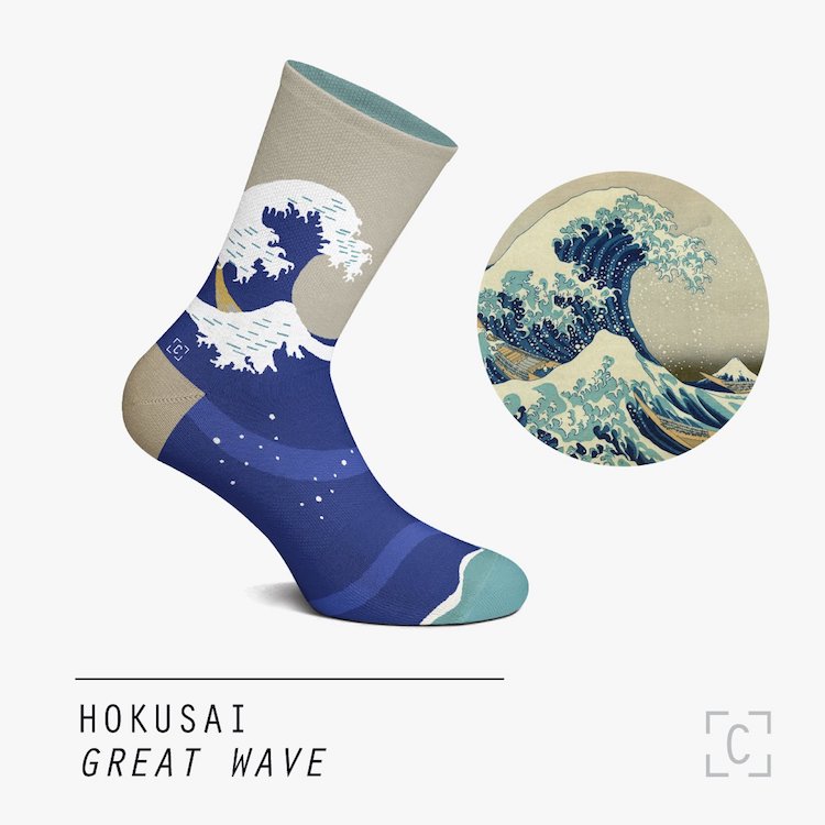 calcetines de la gran ola por Curator Socks