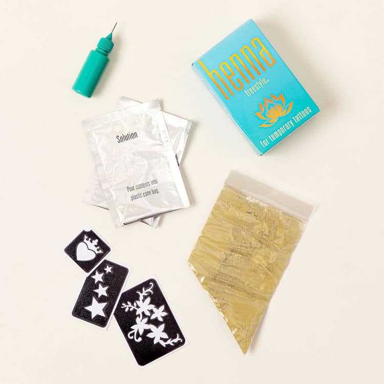 Natural Henna Temporary Tattoo Kit