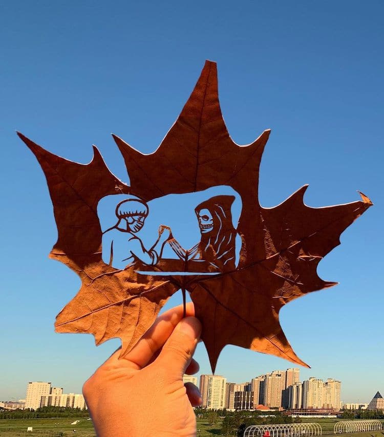 Leaf Cut Out by Kanat Nurtazin