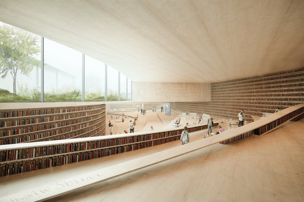 Kengo Kuma Wins Library Design with Beautiful Timber Proposal