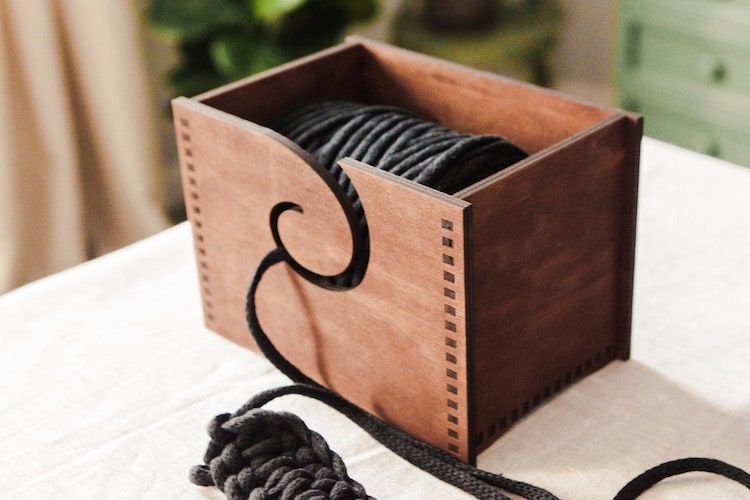 Wooden Yarn Box