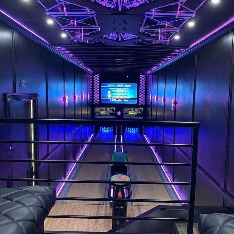 Mobile Bowling Alley Interior