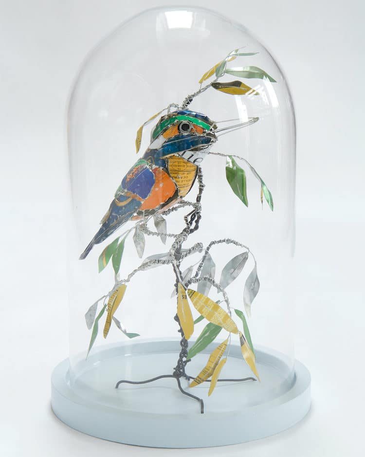 Metal Bird Sculptures by Barbara Franc