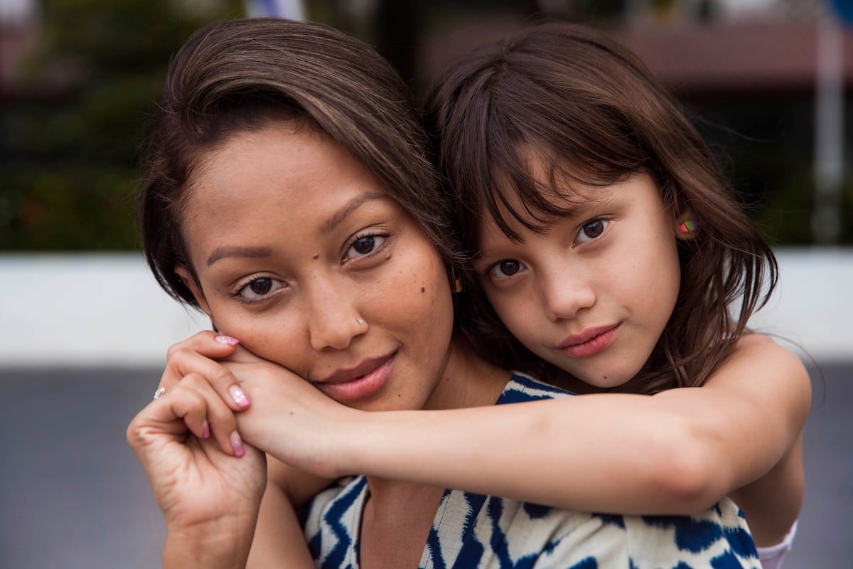 Portrait of a mother and daughter