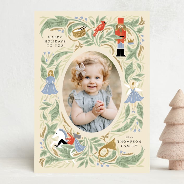 Christmas Photo Card with Traditional Motifs