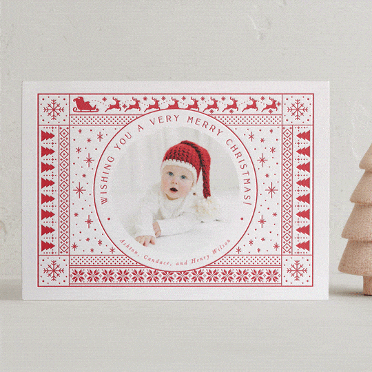 Photo Letterpress Christmas Card