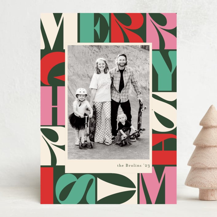 Retro Christmas Photo Card from Minted