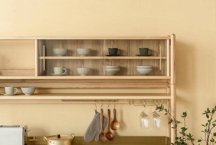 Muzhi Kitchen Cupboard Glass Cabinet