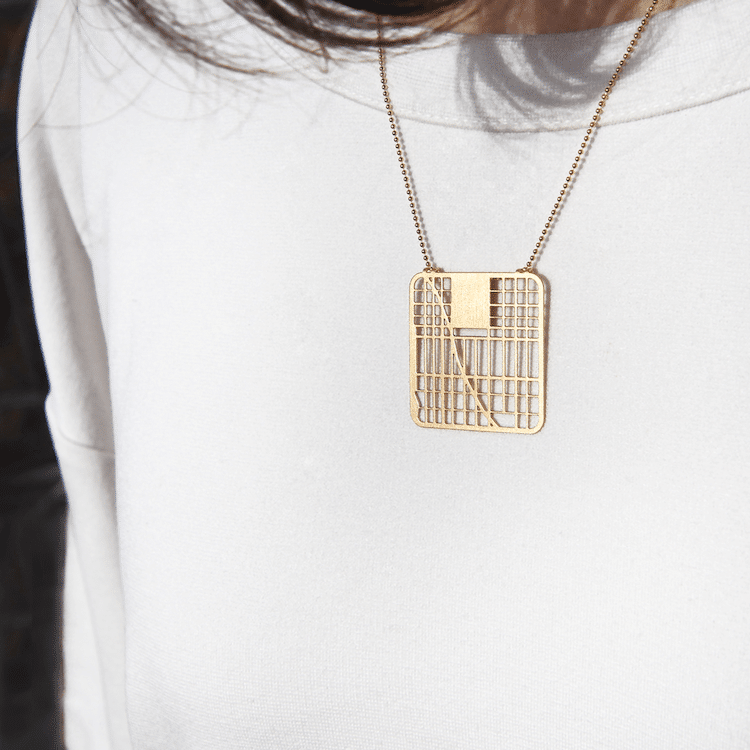 NYC Map Necklace