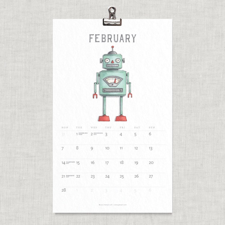 Robot Calendar