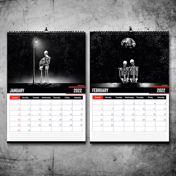 Romantic Skeletons Calendar