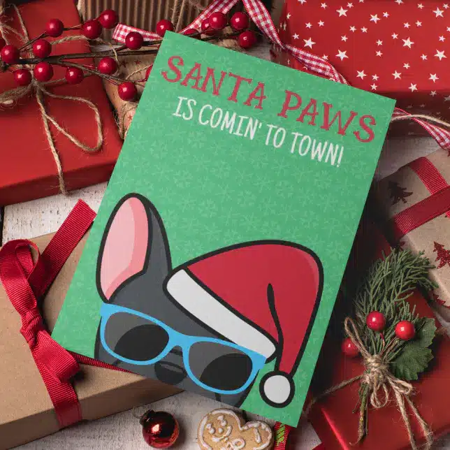 Santa Paws Holiday Card