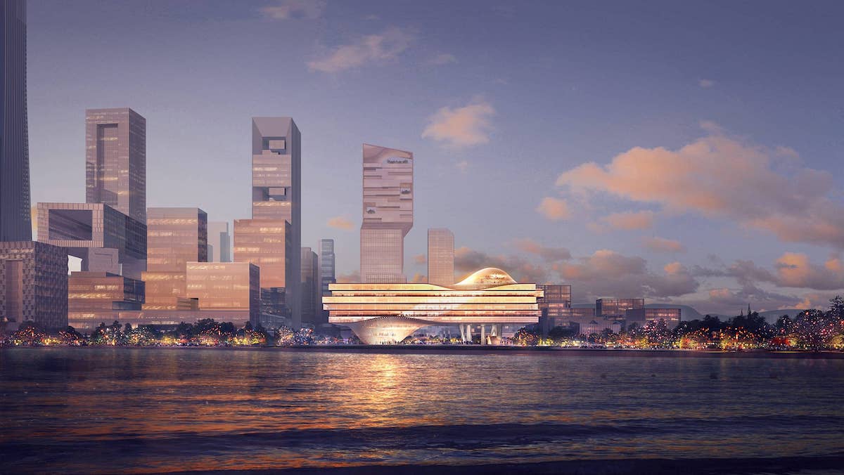 Exterior Rendering of Shenzhen Wave - Architects Reimagine Urban Office Life in Shenzhen Wave Building