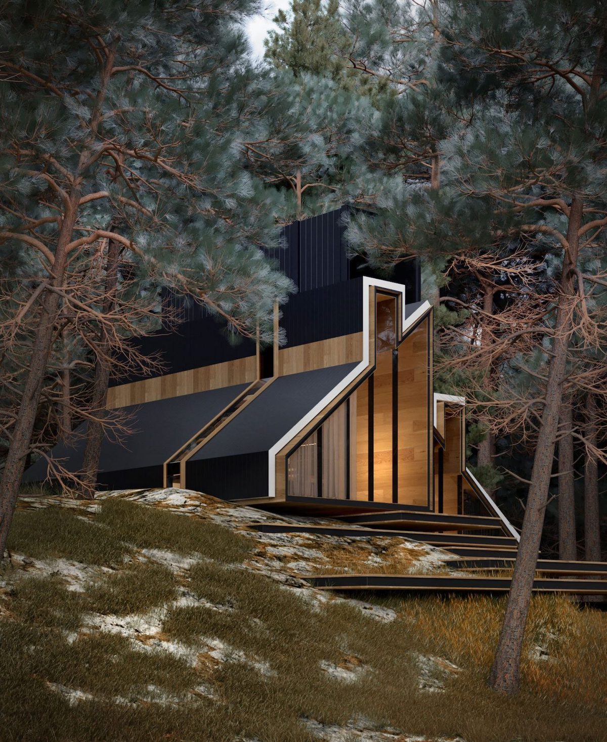 Architect Creates Playful House-Shaped House in Secluded Forest